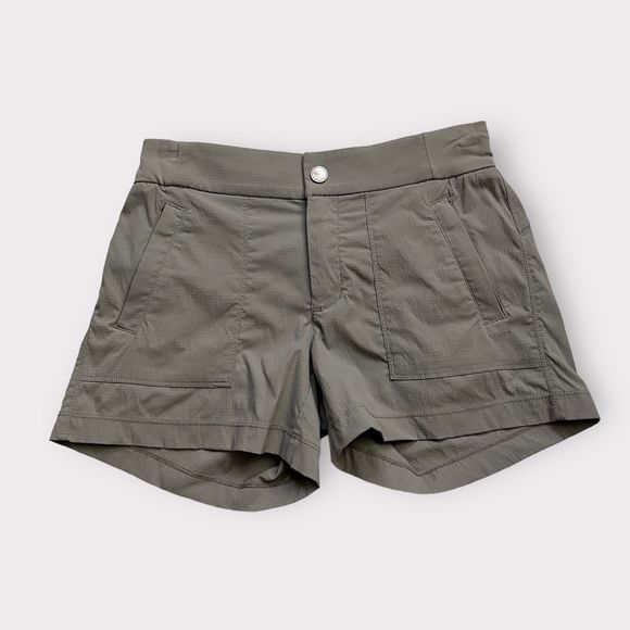 Athleta Trekkie Shorts 4” 0 Grey Womens Outdoor Trail Hiking Athletic Techwear - Picture 2 of 11
